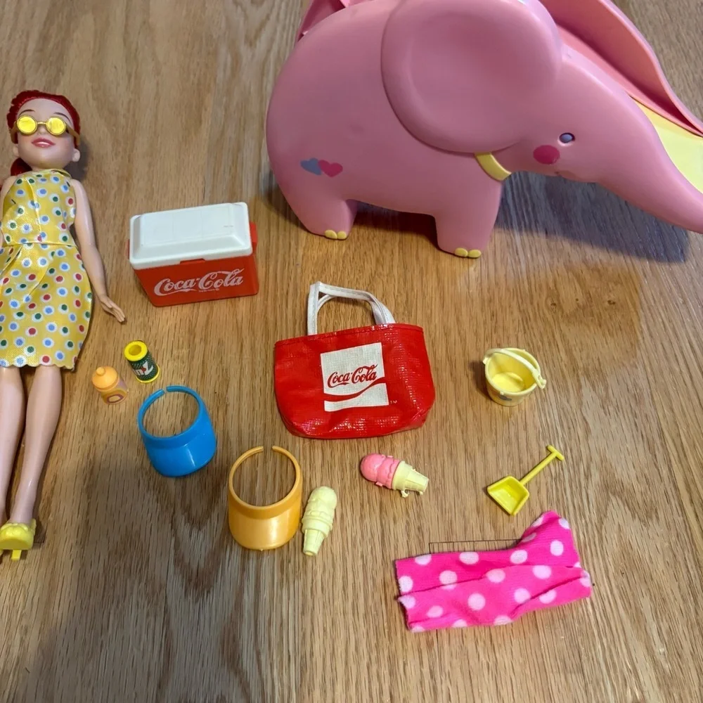 Barbie Vintage Coca Cola Cooler Bag Summer Set Heart Family Sunshine Fun